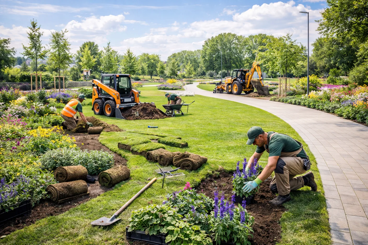 Création d'espaces verts